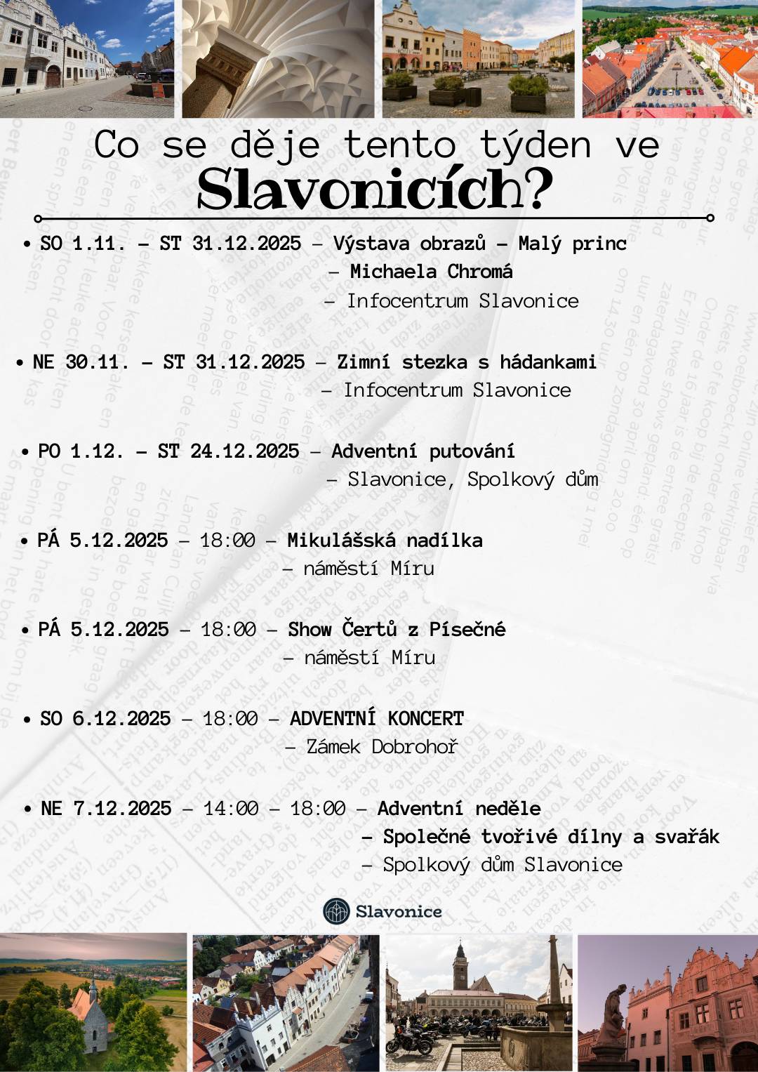 Co se děje tento týden ve Slavonicích?