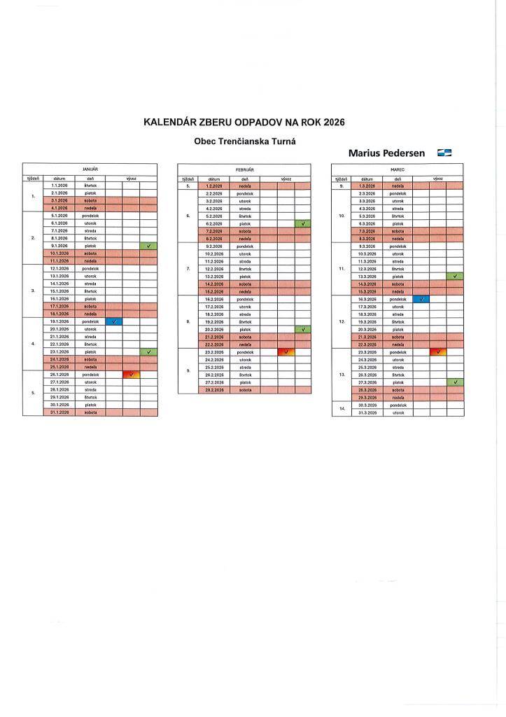 Harmonogram I-IV.Q 2026