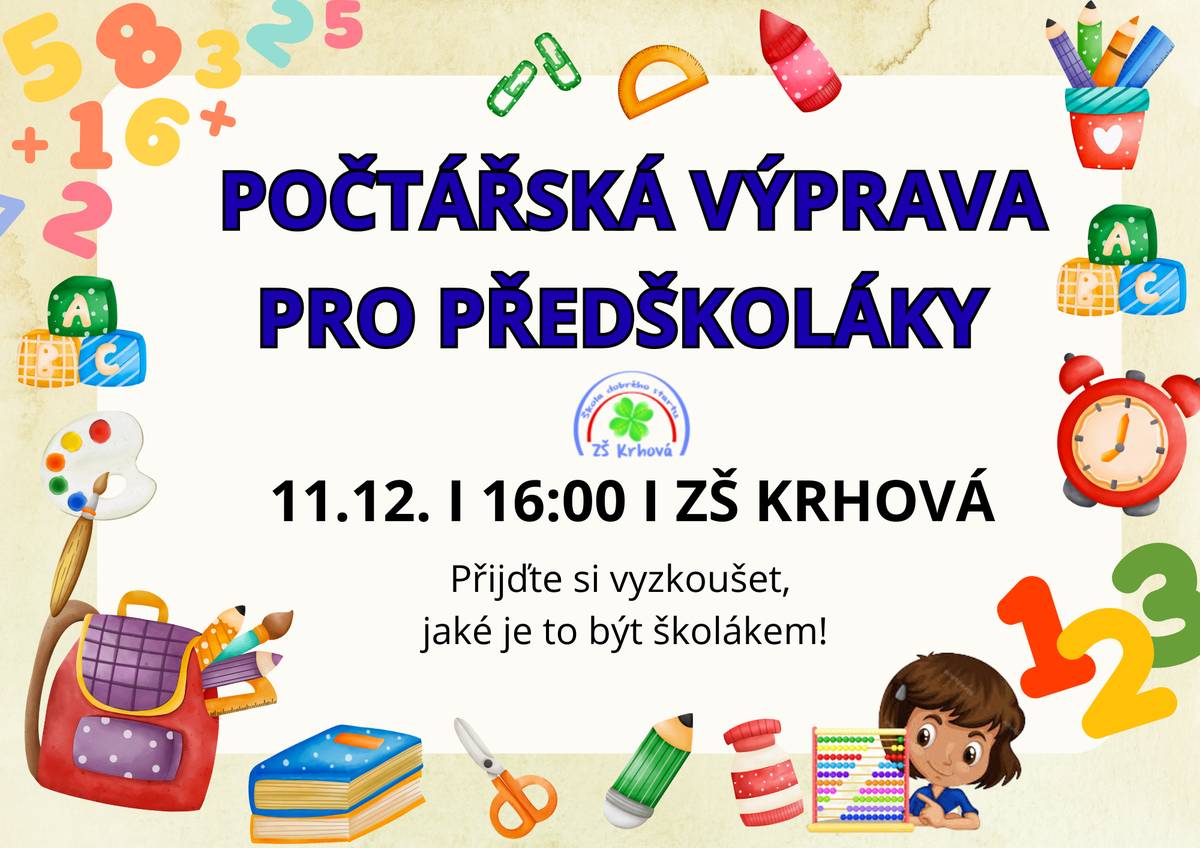 kdy: čtvrtek 11.12.2025 od 16:00 hod. kde: základní škola Krhová