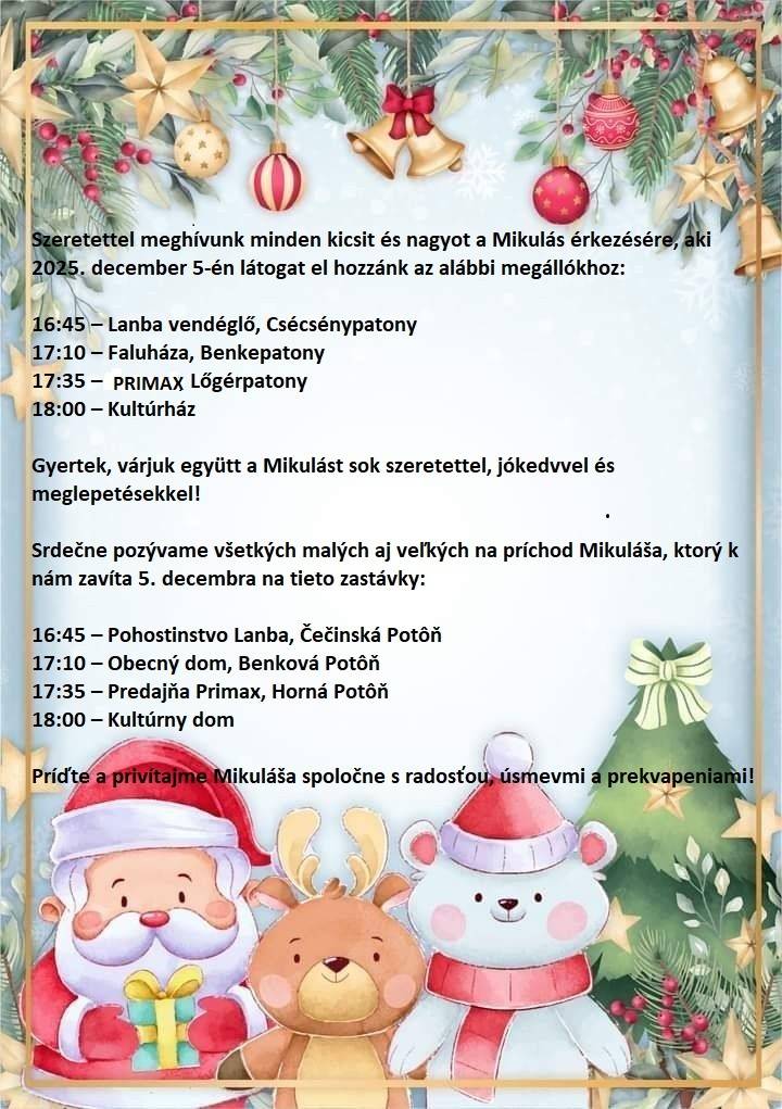 Mikulás útja - Trasa Mikuláša