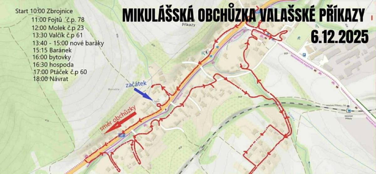 6.12.2025 bude v obci nadělovat Mikuláš všem hodným lidem a dětem radost a drobné pamlsky,  Ale pozor na nezbedy, čerti nikdy nespí!!!