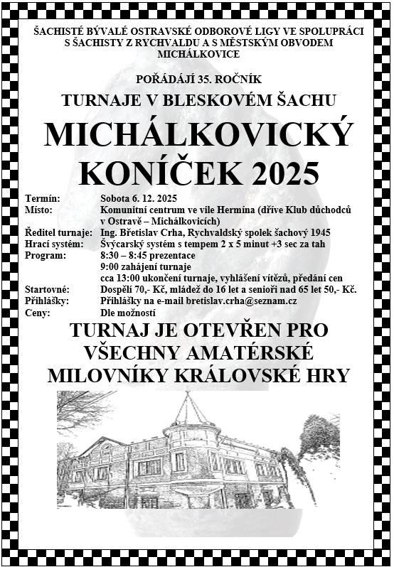 Termín: Sobota 6. 12. 2025 Místo: Komunitní centrum ve vile Hermína (dříve Klub důchodců v Ostravě – Michálkovicích)