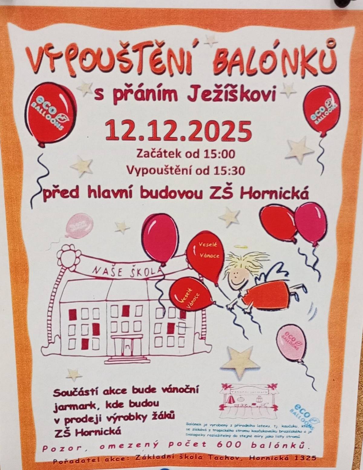 Zábava, ZŠ Hornická, Hornická 1325, 34701 Tachov, sobota 6. 12. 2025 od 15.00