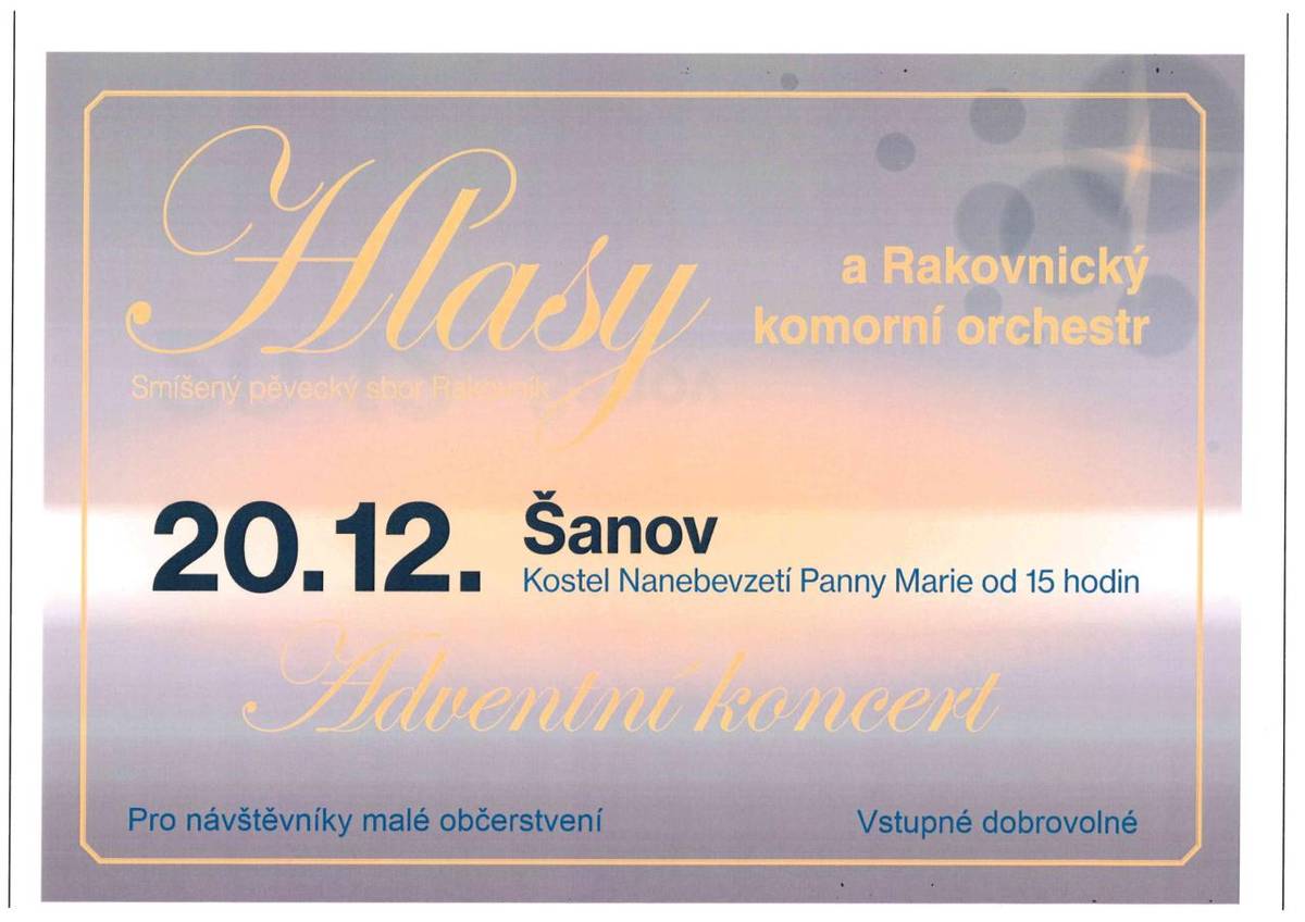 - kostel Nanebevzetí Panny Marie Šanov  - 20.12.2025 od 15:00 hodi