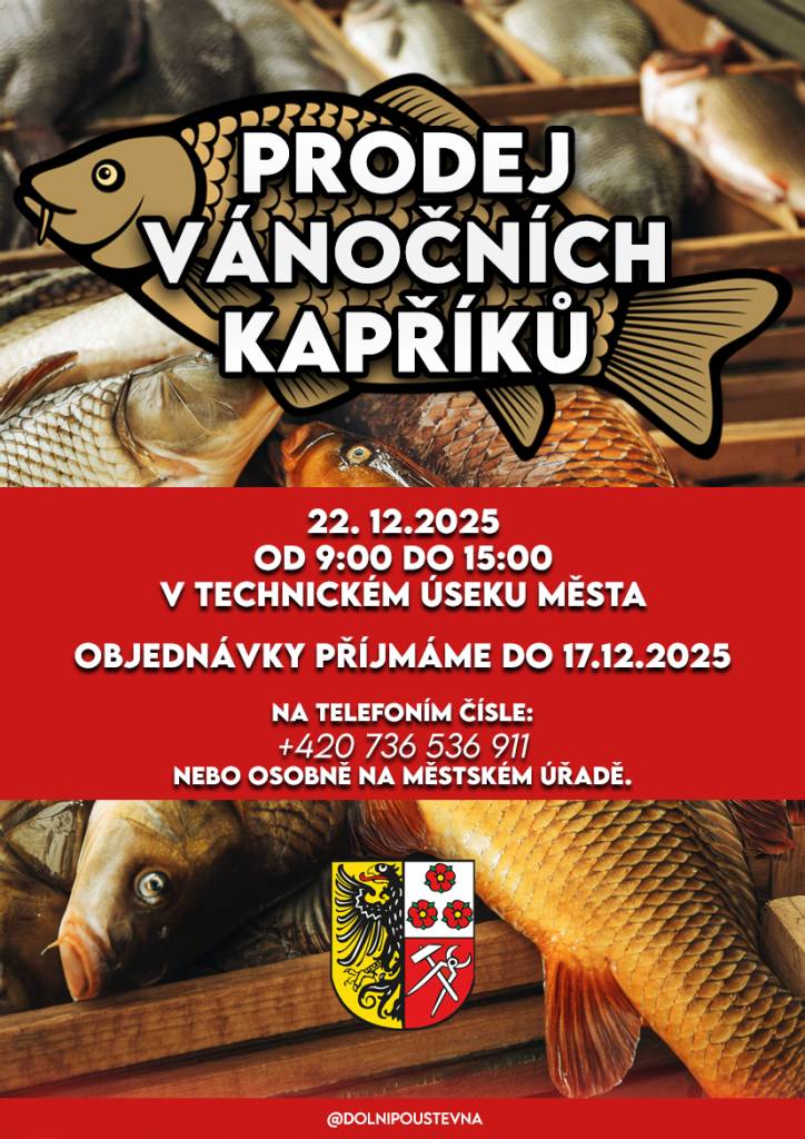 Kdy: 22.12.2025  Kde:  Technický úsek města  Od :  9 hodin  Do : 15 hodi