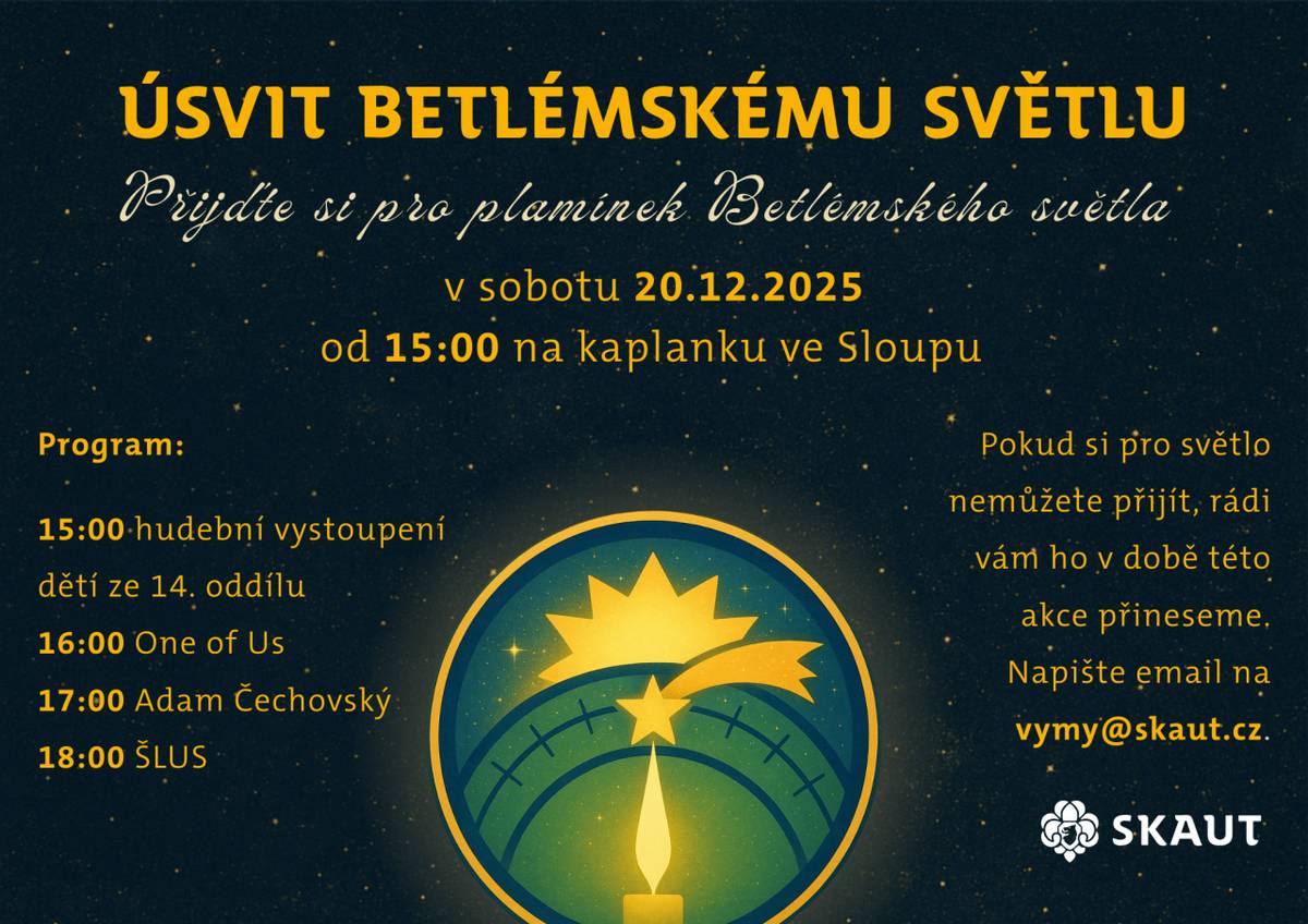 sobota 20.12, kaplanka Sloup