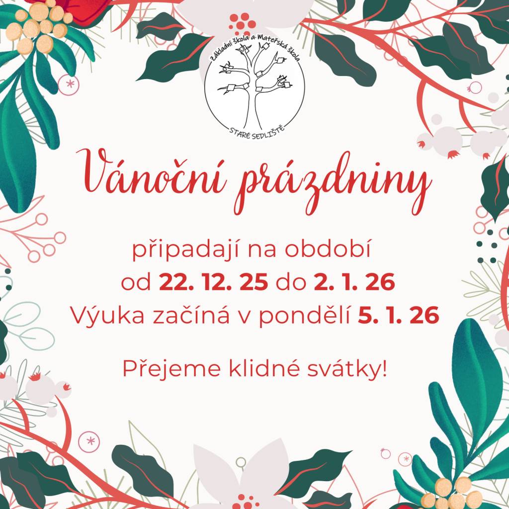 Vánoční prázdniny letos připadají na období mezi 22. prosincem 2025 a 2. lednem 2026.
