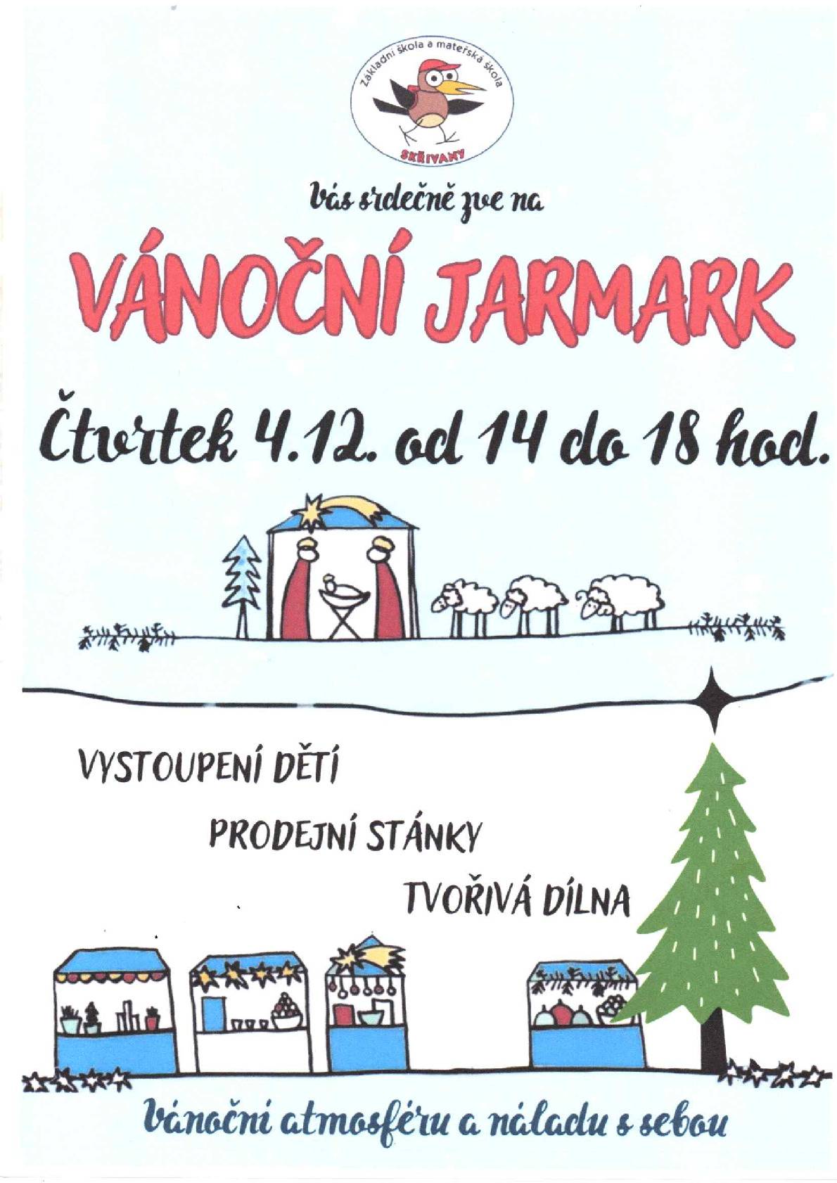 Vánoční jarmark ZŠ Skřivany