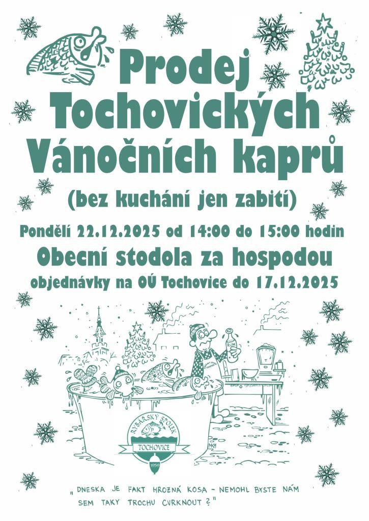 RS Tochovice 22.12.2025 od 14:00 do 15:00 hodi
