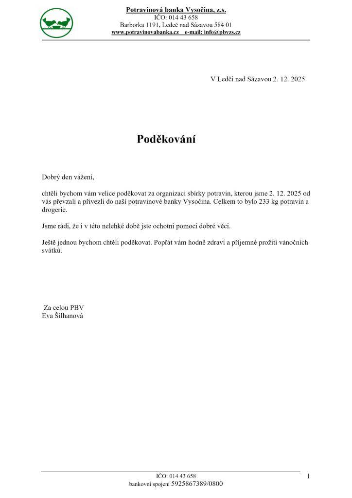 Potravinová sbírka