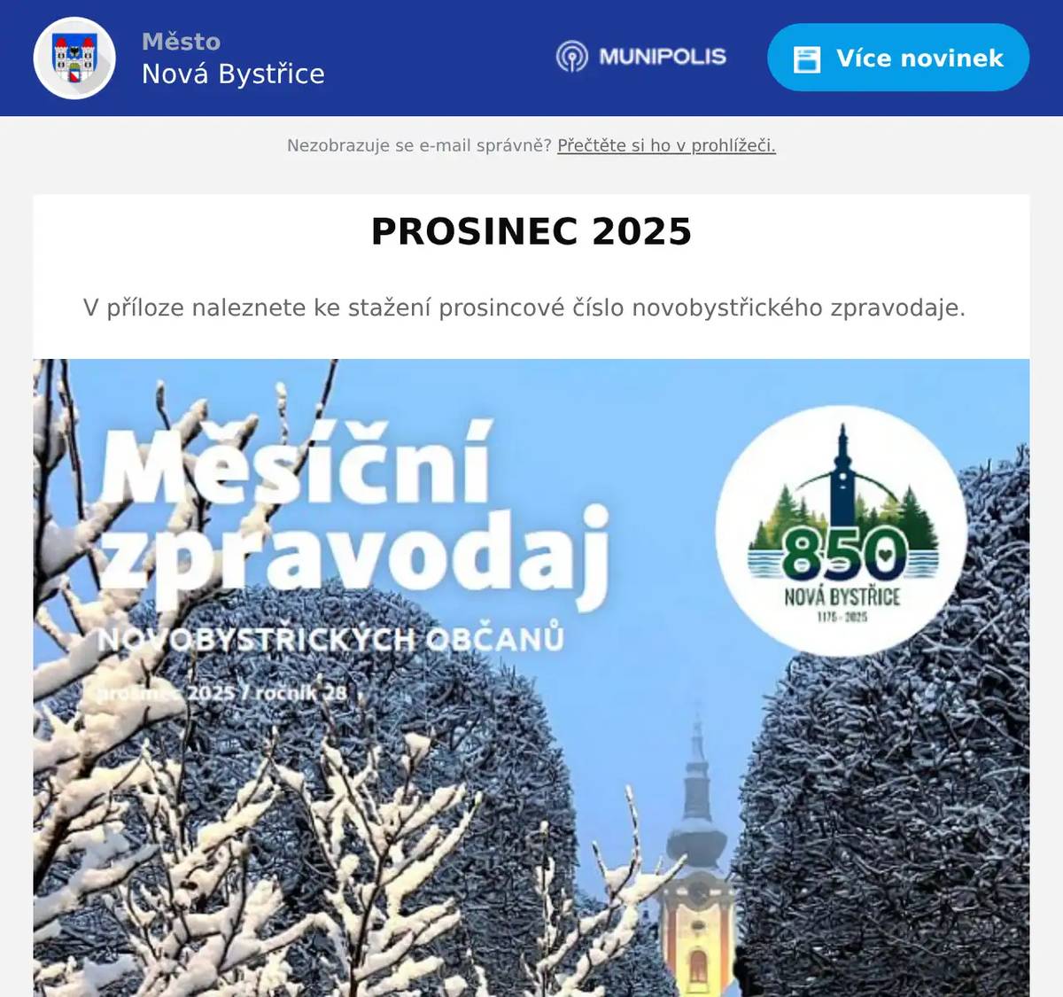 V příloze naleznete ke stažení prosincové číslo novobystřického zpravodaje.