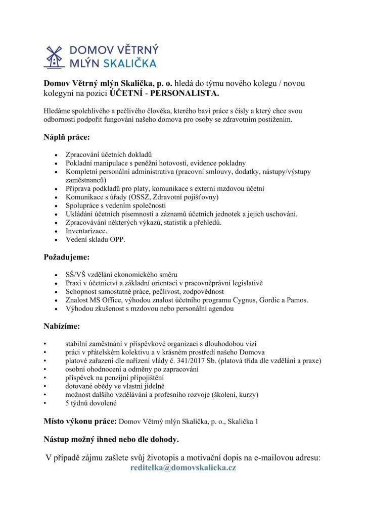 účetní/personalista