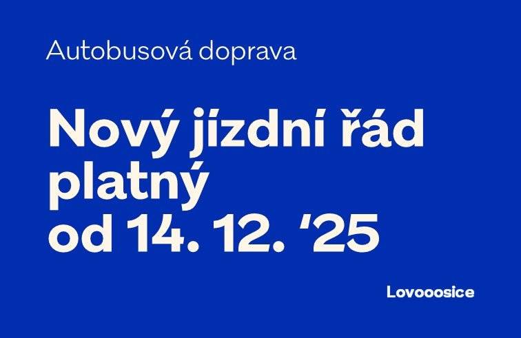 Jízdní řád MHD Lovosice pro rok 2026