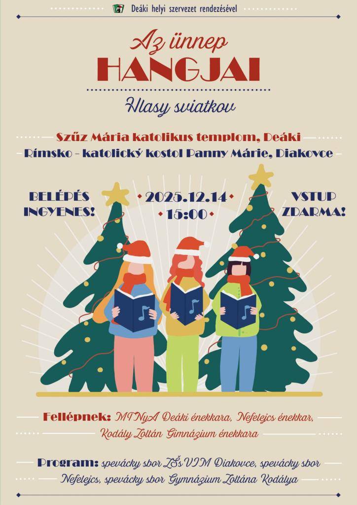 Karácsonyi koncert, 2025. 12. 14. - Vianočný koncert, 14. 12. 2025