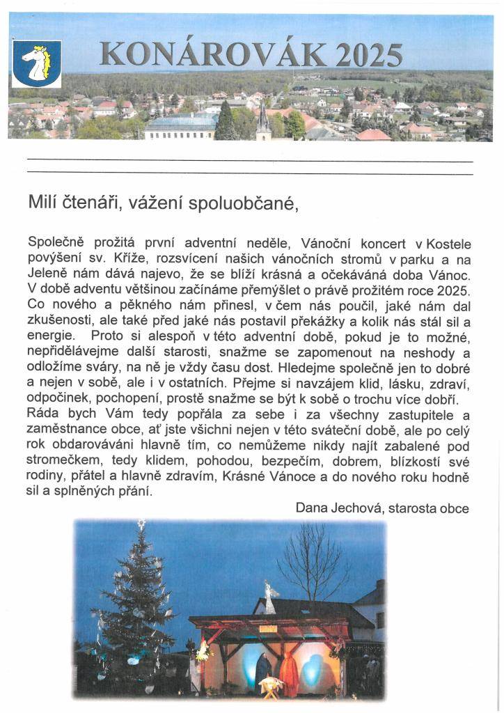 Konárovák 2025 najdete v sekci - OBEC - Konárovák