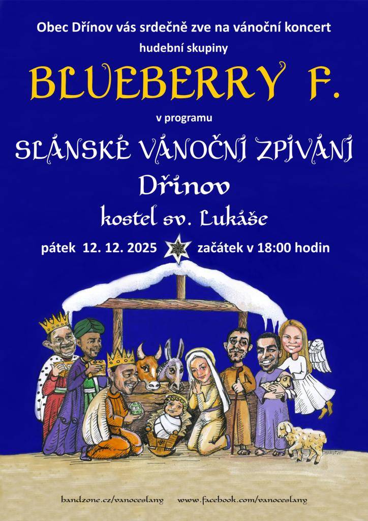 Vánoční koncert hudební skupiny BLUEBERRY F. v kostele sv. Lukáše