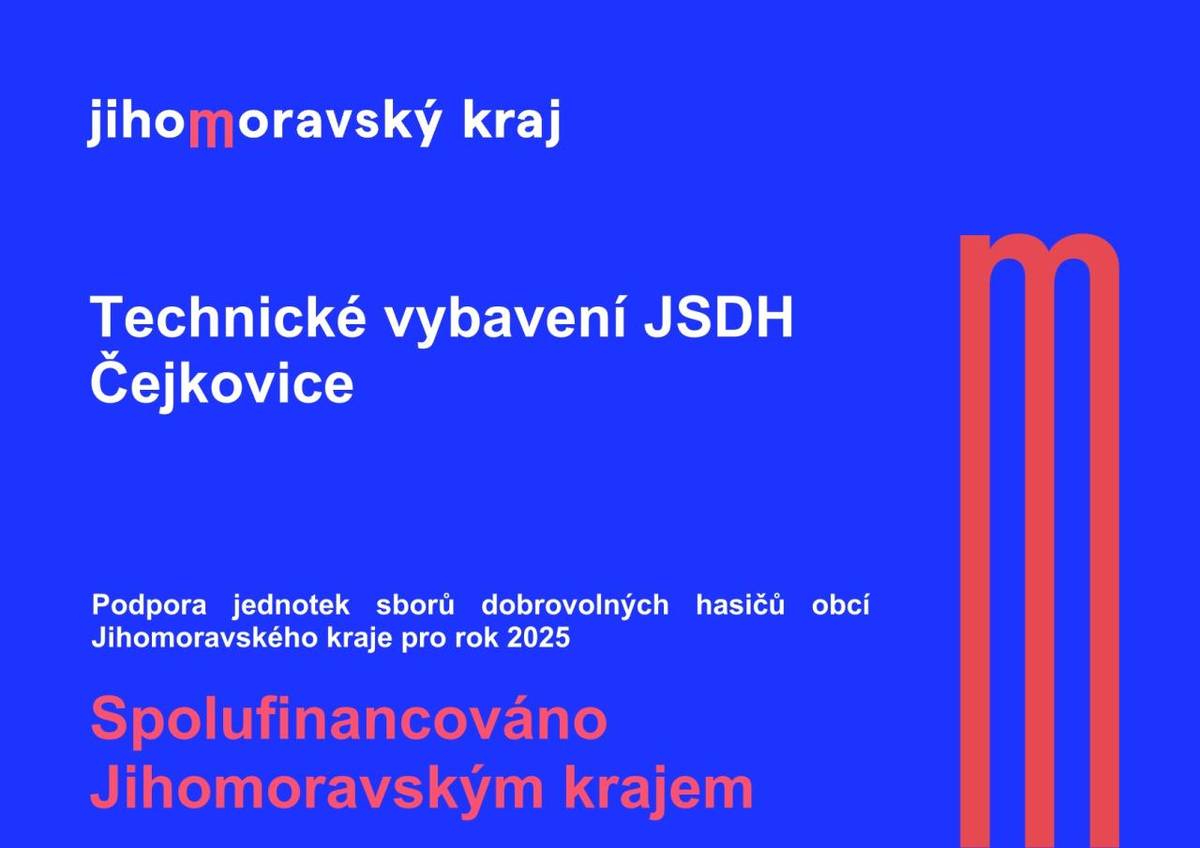TECHNICKÉ VYBAVENÍ JSDH ČEJKOVICE