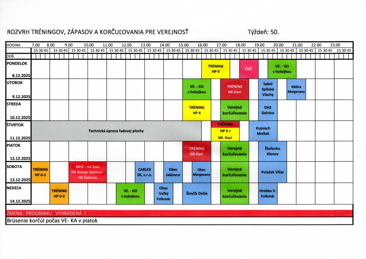 Platí to pre Margecancov každú sobotu do 10.1.2026 v čase od 15.30 h do 16.30 h