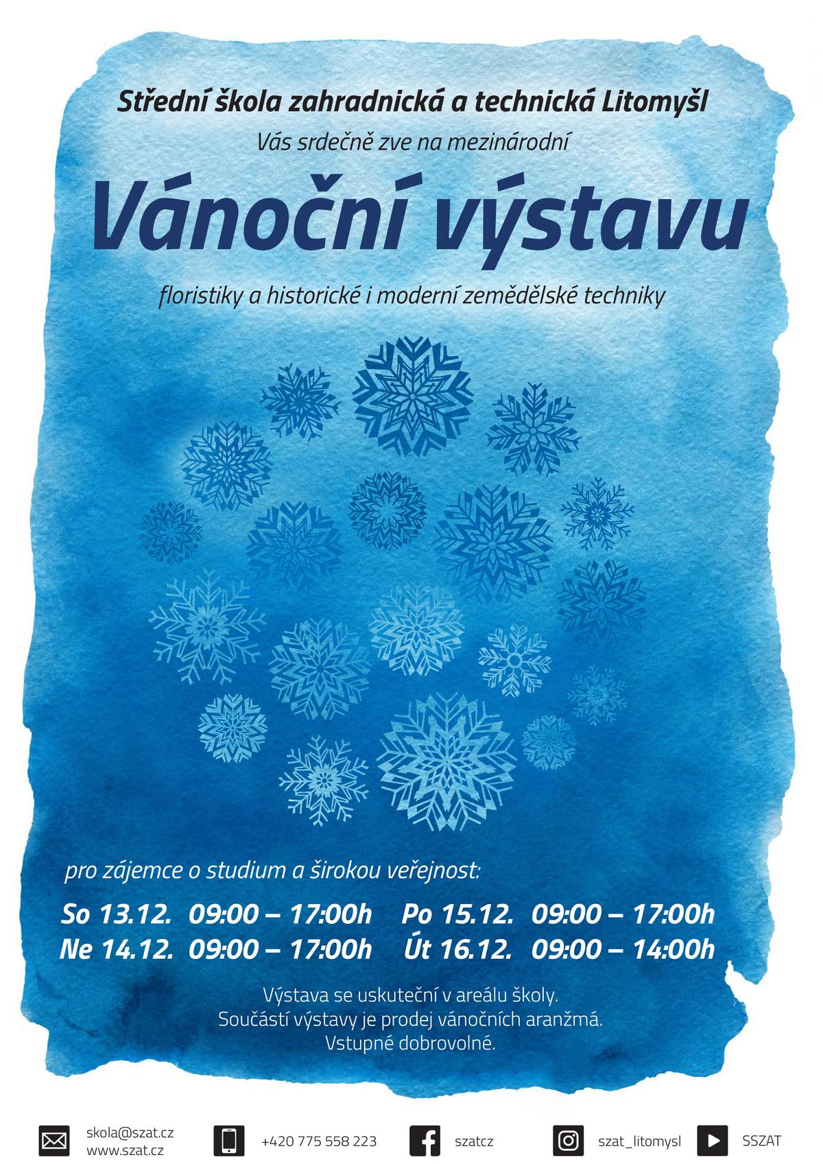 Zveme na vánoční výstavu Střední zahradnické a technické školy v Litomyšli 13.-16.12.2025
