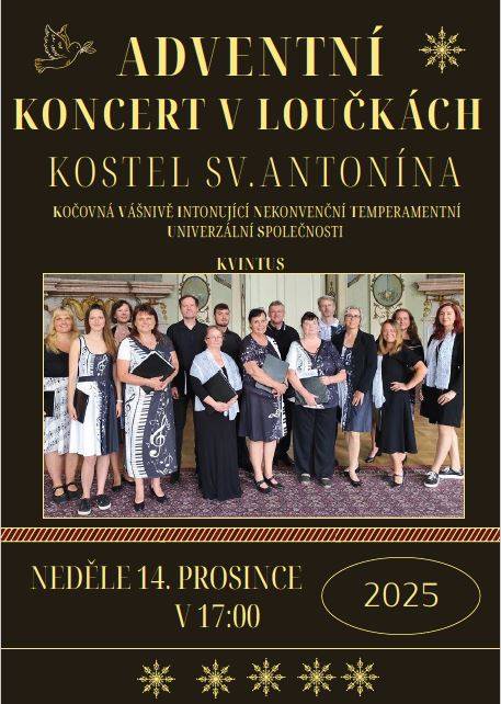 Letos bude adventní koncert v neděli 14.12.2025