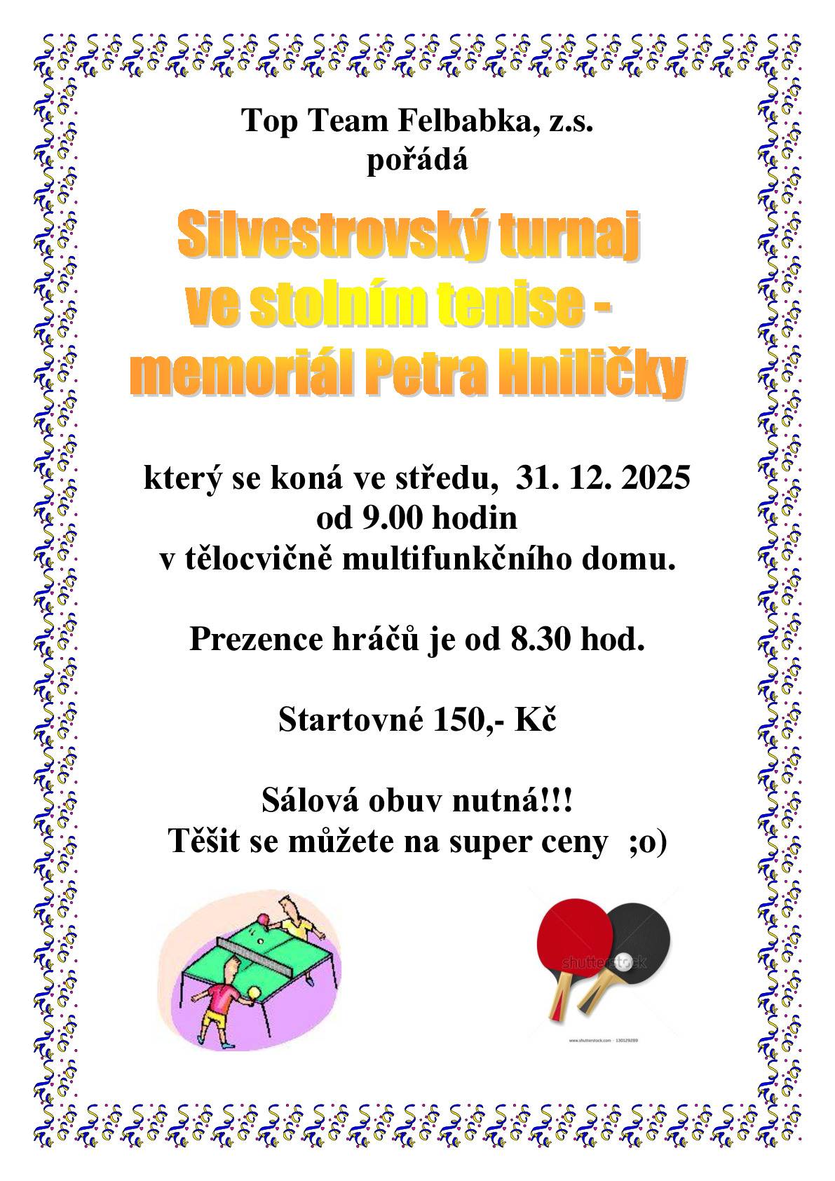 Silvestrovský turnaj ve stolním tenise