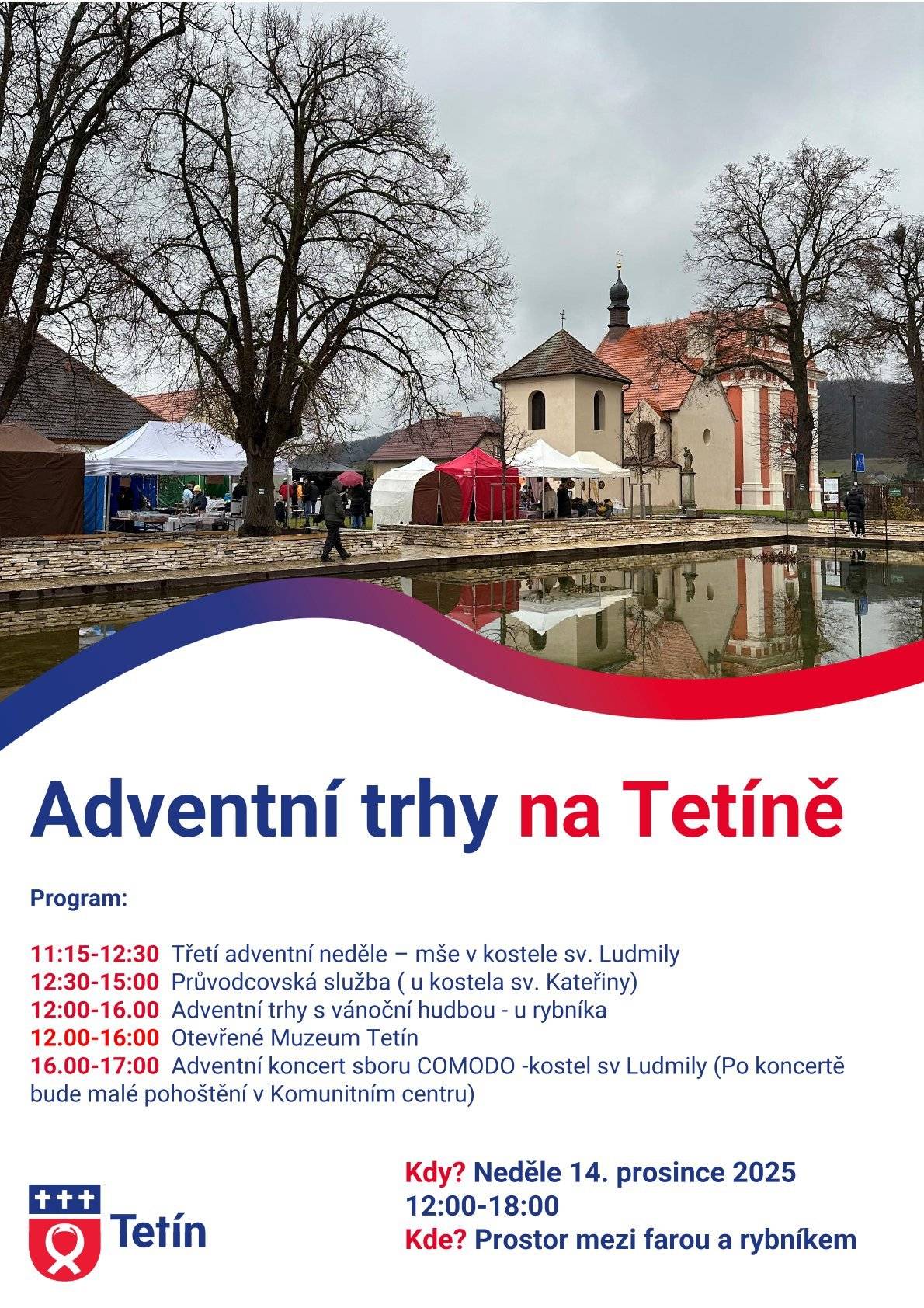 Obec Tetín připomíná, že již tento víkend se konají Adventní trhy na Tetíně.