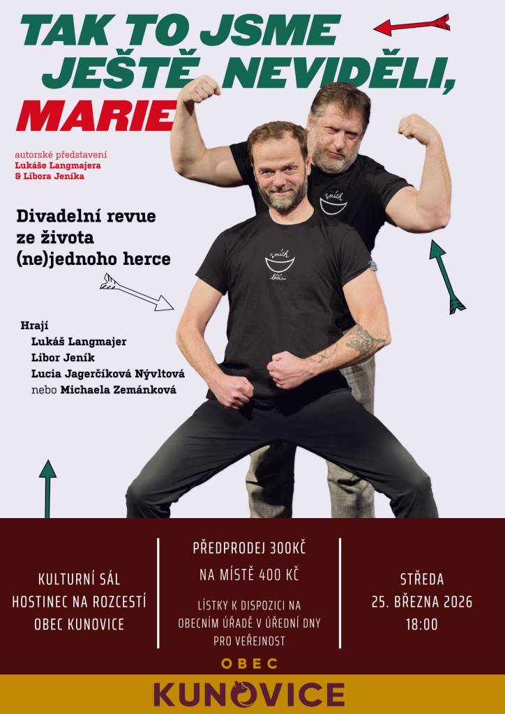 Obec Kunovice zve na autorské představení