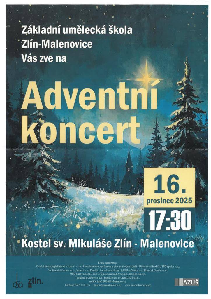 Základní umělecká škola Zlín - Malenovice Vás zve: