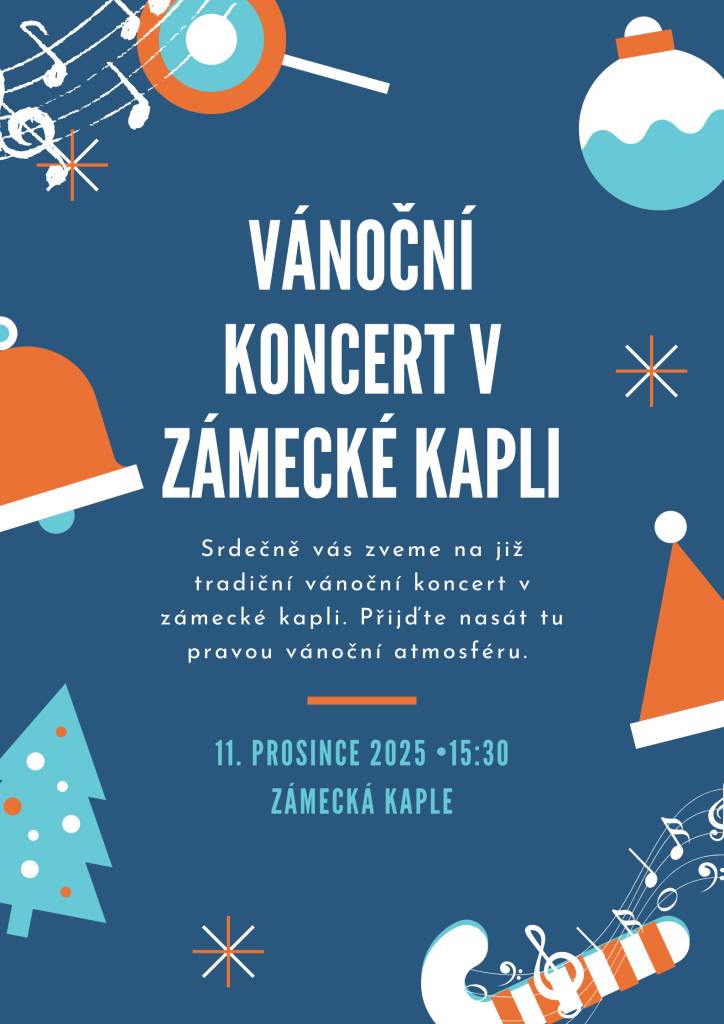 Milí rodiče, prarodiče, přátelé naší školky, srdečně vás zveme na již tradiční vánoční koncert v zámecké kapli. Přijďte nasát tu pravou vánoční atmosféru. Již tuto středu od 15:30. Těšíme se na Vás!