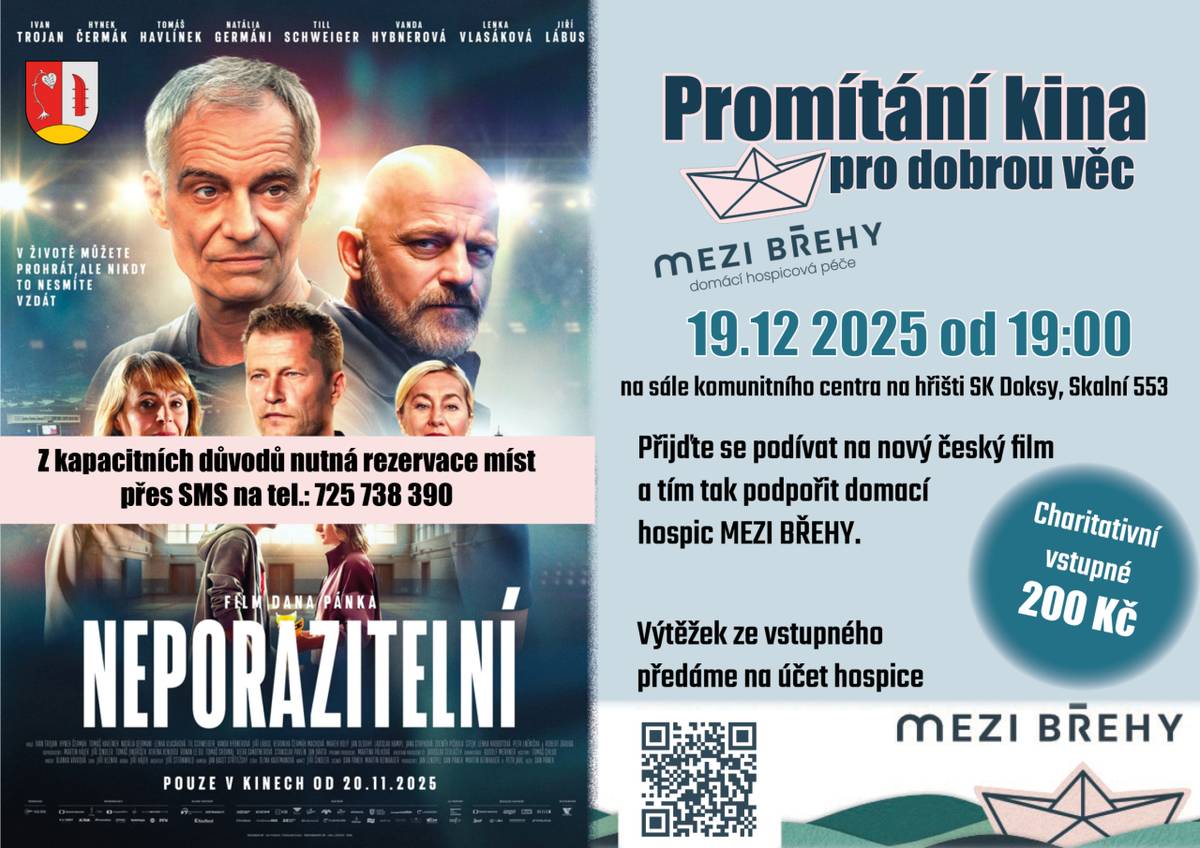 Z kapacitních důvodů nutná rezervace míst   přes SMS na tel.: 725 738 390