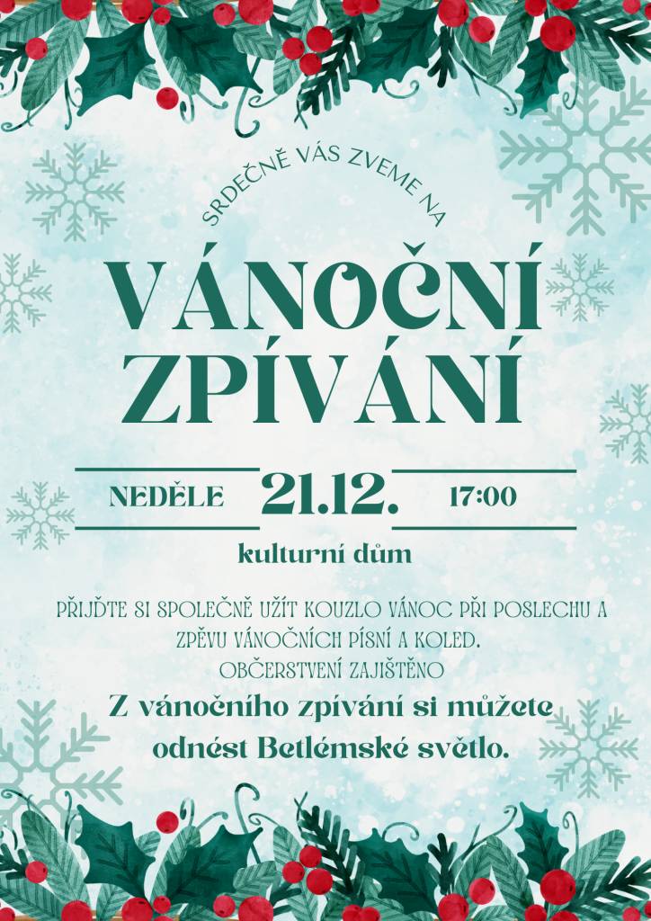 Vánoční zpívání 21.12.2025