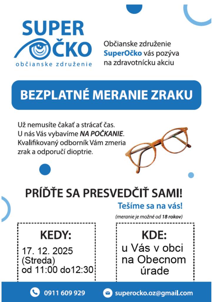 17. 12. 2025 o 11:00 vo volebnej sále obecného úradu.