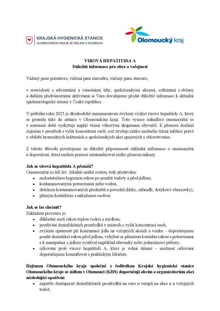 informace pro veřejnost.