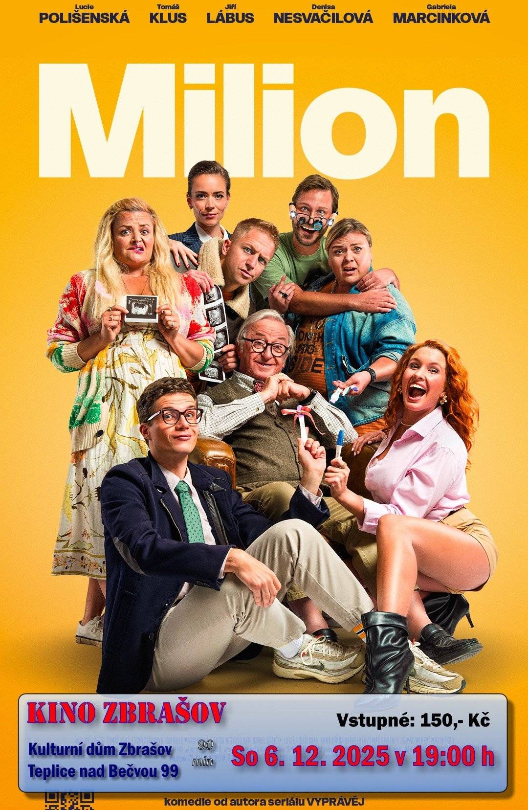 Program kina Zbrašov na měsíc listopad. Otevírá se 20 minut před začátkem představení, občerstvení v přízemí kulturního domu - otevřeno do 19 hodin.