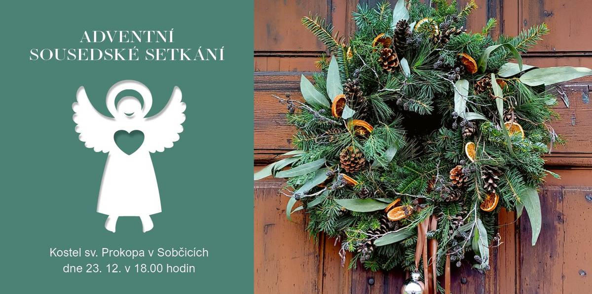 Milí spoluobčané, přijďte si s námi zazpívat nebo jen zaposlouchat do vánočních koled. 23.12.2025 od 18 hod. v kostele sv. Prokopa v Sobčicích.