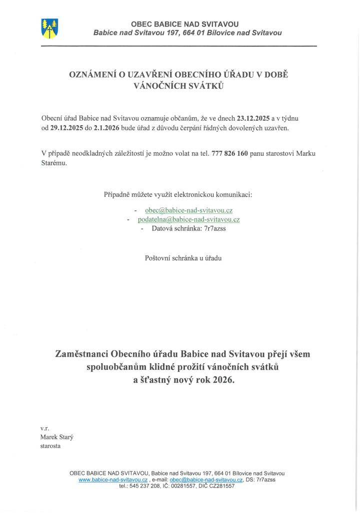 23.12.2025  29.12.2025 až do 02.01.2025