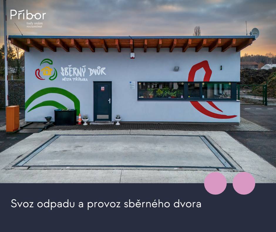 Upozorňujeme obyvatele lokalit Hájov, Klokočov a Paseky, že svoz směsného komunálního odpadu (černé nádoby) proběhne již v úterý 23. 12.2025.     Provozní doba Sběrného dvora během prosince: pátek 12. 12. – zavřeno sobota 27. 12. – zavřeno středa 31. 12. – otevřeno do 11:00   Děkujeme za pochopení a přejeme klidné předvánoční dny.