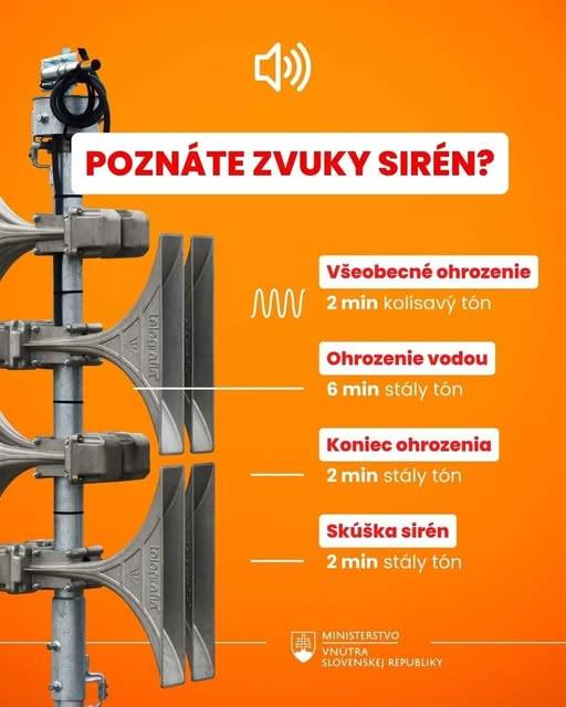 Upozorňujeme občanov, že v piatok 12. decembra 2025 o 12:00 hod. sa uskutoční v obci hlasitá skúška sirén.