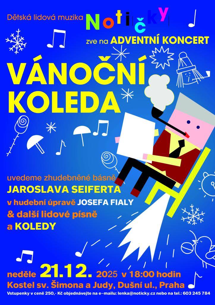 Dětská lidová muzika Notičky vás zve na Vánoční koledu