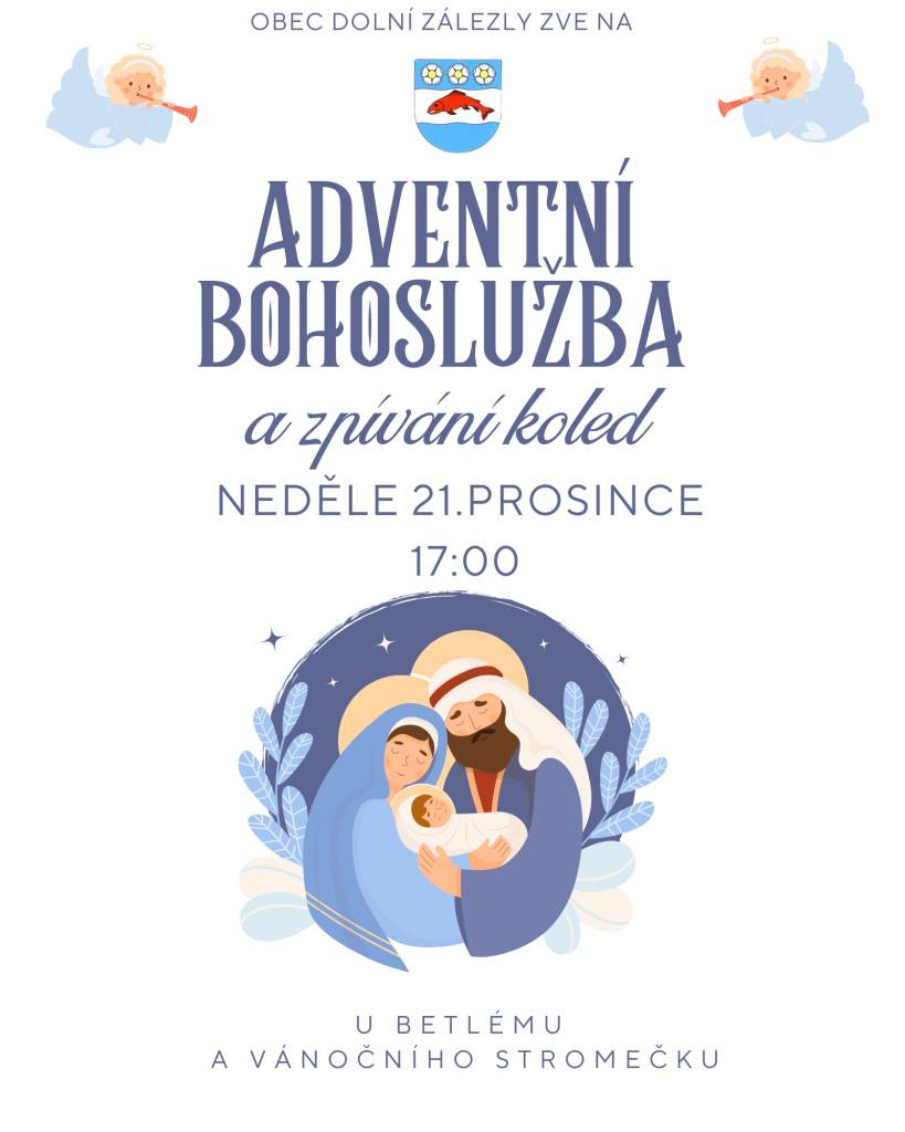 Obec Dolní Zálezly zve všechny občany na adventní setkání u betléma a vánočního stromečku. Společně si připomeneme atmosféru Vánoc a zazpíváme tradiční koledy.