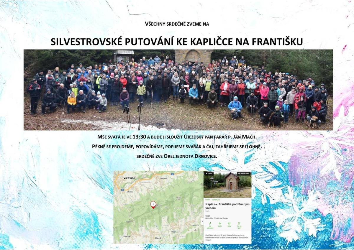 Mše svatá v 13:30, slouží pan farář P. Jan Mach