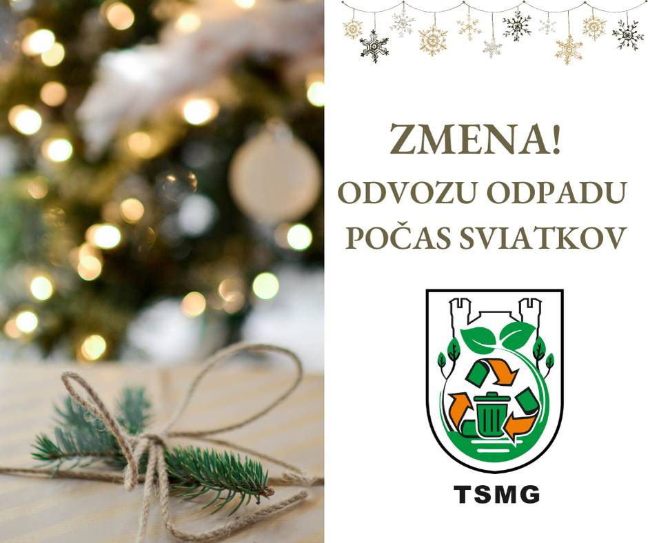 Technické služby mesta Galanta informujú obyvateľov o úprave odvozu odpadu počas sviatočného obdobia. Prosíme o pozornosť.