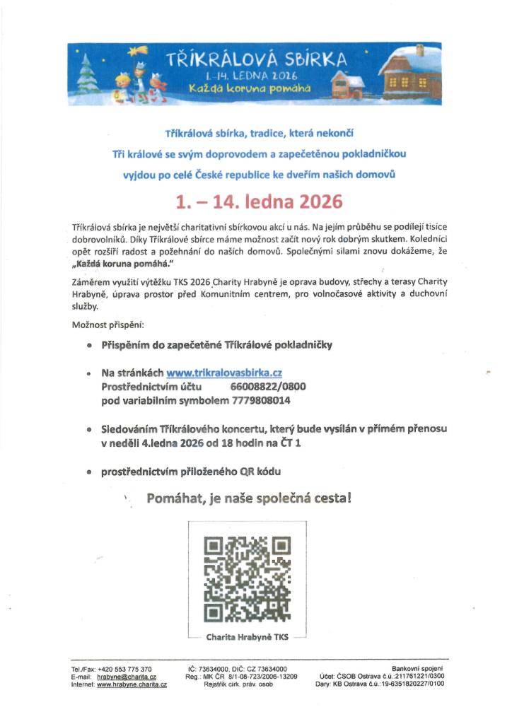 informace Charity Hrabyně