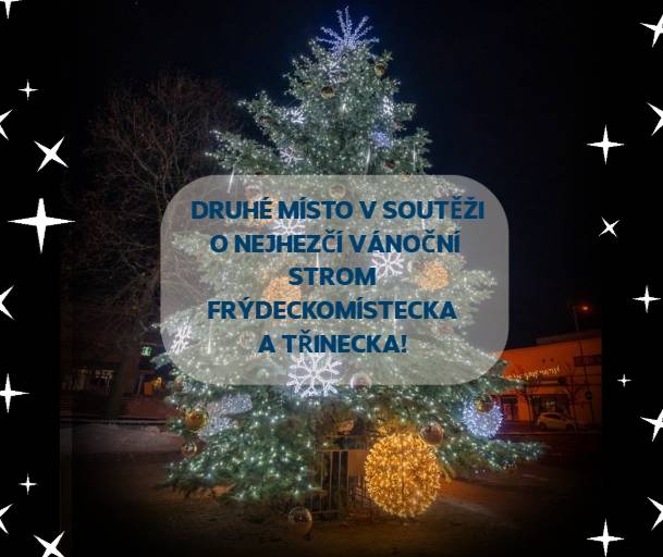Oznamujeme, že jsme se v soutěži „Vyberte nejhezčí vánoční strom Frýdeckomístecka a Třinecka“ umístili na krásném druhém místě s 1 777 hlasy!  V okresním kole, kde se vybírá nejkrásnější strom celého Frýdeckomístecka, a jen jeden postupuje dál – a tím je letos Horní Lomná, která dál pokračuje s celkovými 2 743 hlasy. Gratulujeme! 👏🌟  My už tedy dále nepokračujeme, ale máme obrovskou radost z tak krásného umístění.  Moc děkujeme všem, kteří hlasovali pro náš krásný stromeček. ❤️🎄✨