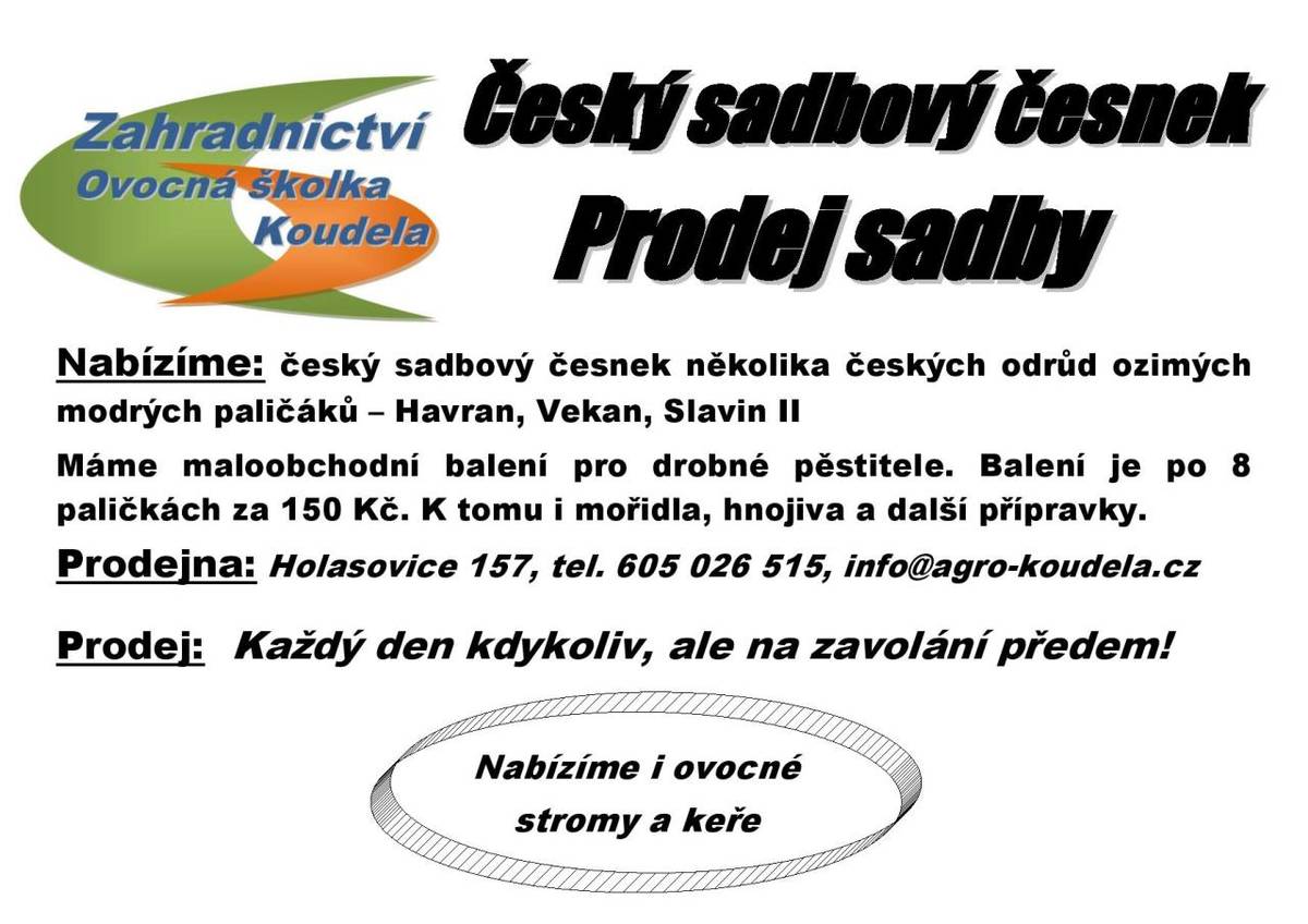 Zahradnictví a ovocná školka Holasovice