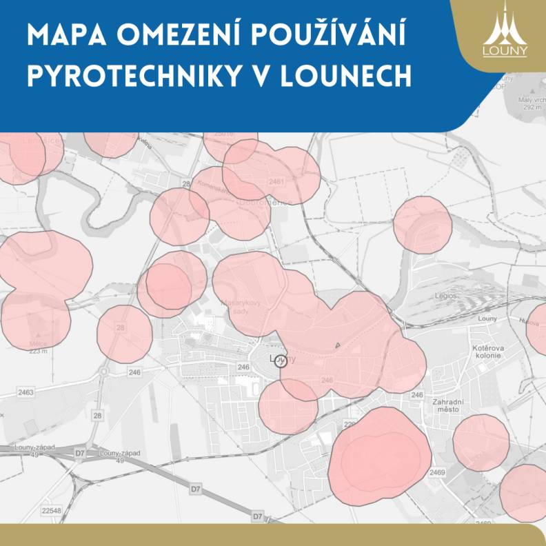 Zákaz používání pyrotechniky – respektujte prosím nové zóny. Od 1. 12. 2025 platí novela zákona, která zakazuje používání pyrotechniky v některých částech města — zejména v okolí nemocnice, domovů pro seniory, zařízení pro osoby se ZP, útulku, záchranné stanice, zoo a chovů zvířat. ⚠️ Město Louny tradičně nepořádá ohňostroj — užijme si oslavy nového roku ohleduplně. 🤝 👉 Více informací a odkaz na přesnou mapu zón najdete na webu města Louny zde: https://1url.cz/ZJ95W