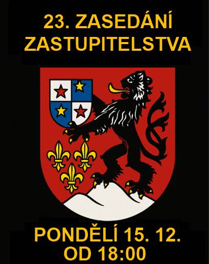 Vážení spoluobčané, dnes od 18:00 proběhne 23. veřejné zasedání zastupitelstva. Na programu, mimo jiné schválení, rozpočtu na rok 2026.