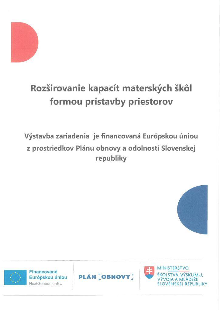 Rozširovanie kapacít materských škôl  Óvodai kapacitások bővítése