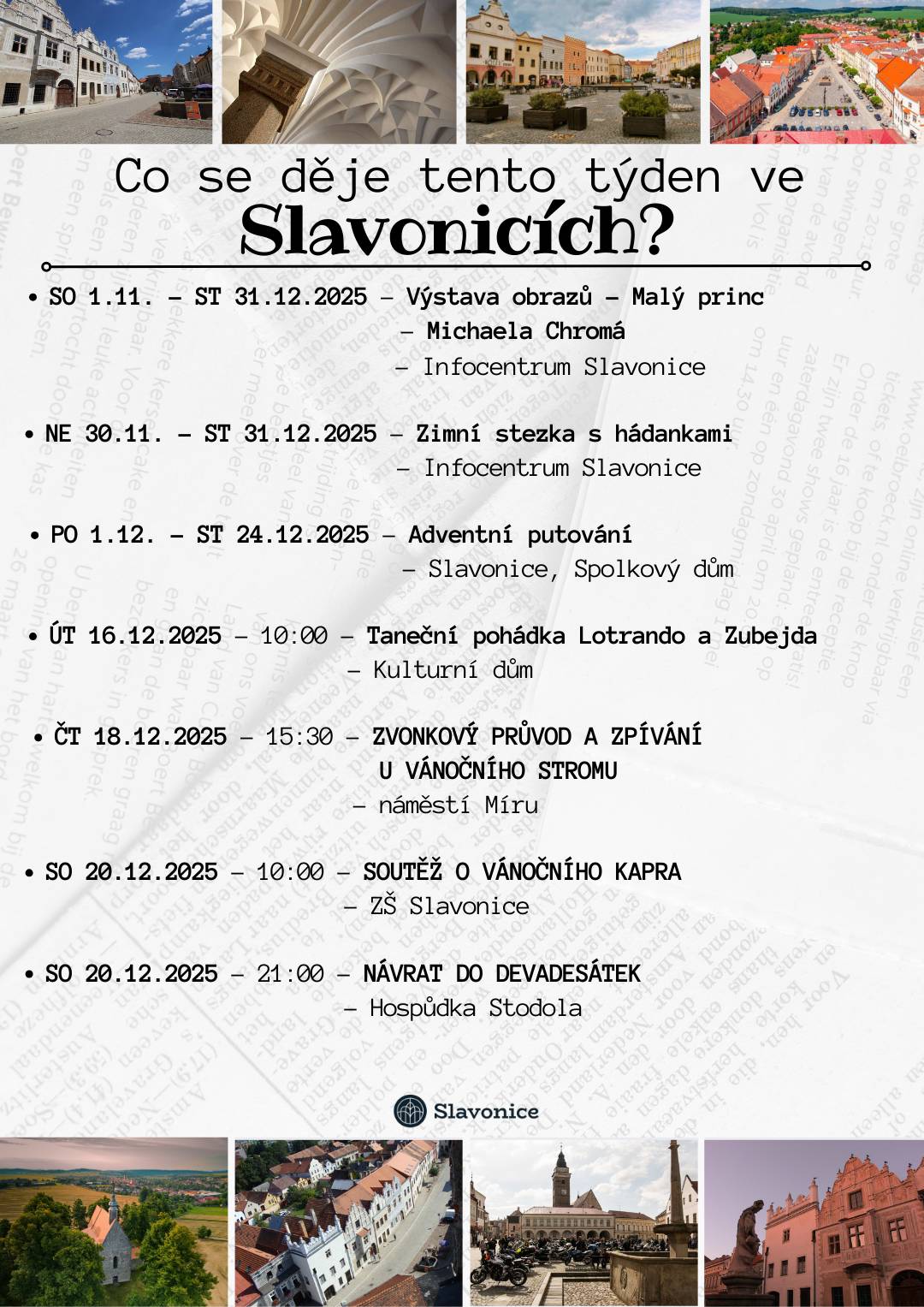 Co se děje tento týden ve Slavonicích?