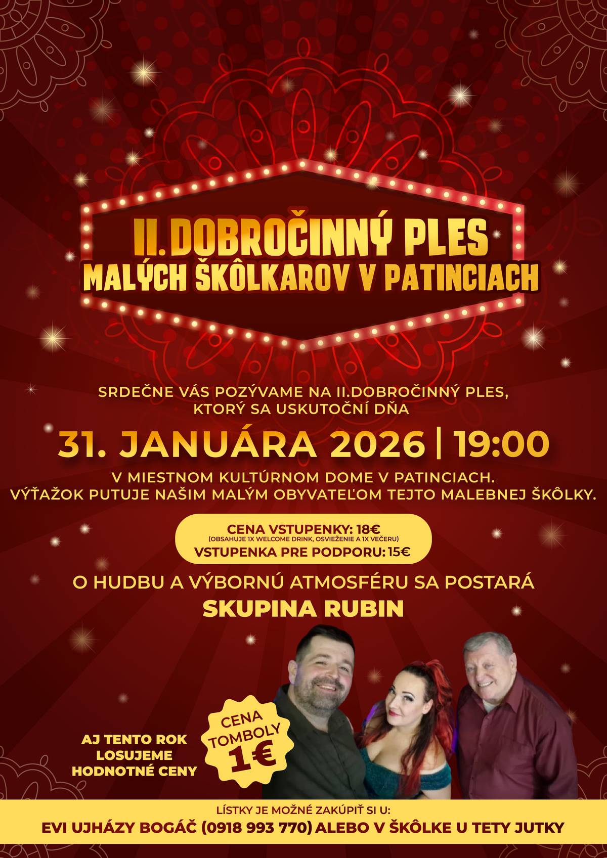 II. Dobročinný ples malých škôlkárov v Patinciach - Pathi ovisok II. jótékonysági bálja